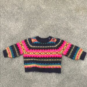 Colorful Knit Baby Sweater